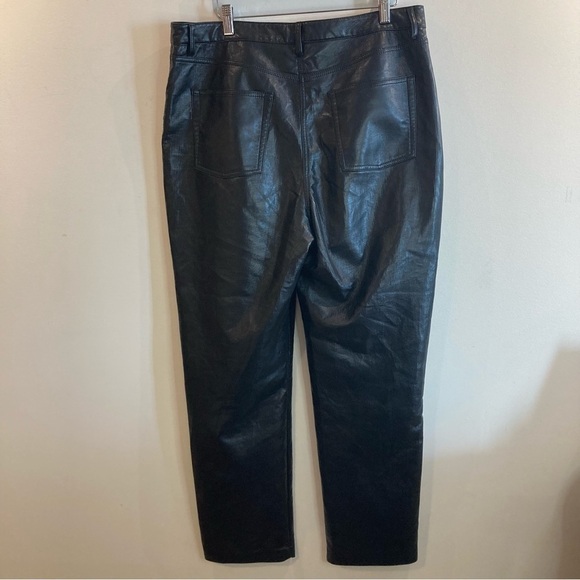 WILFRED Sz 16 Vegan Leather High Rise  Pockets Pants By Aritzia - Picture 6 of 11